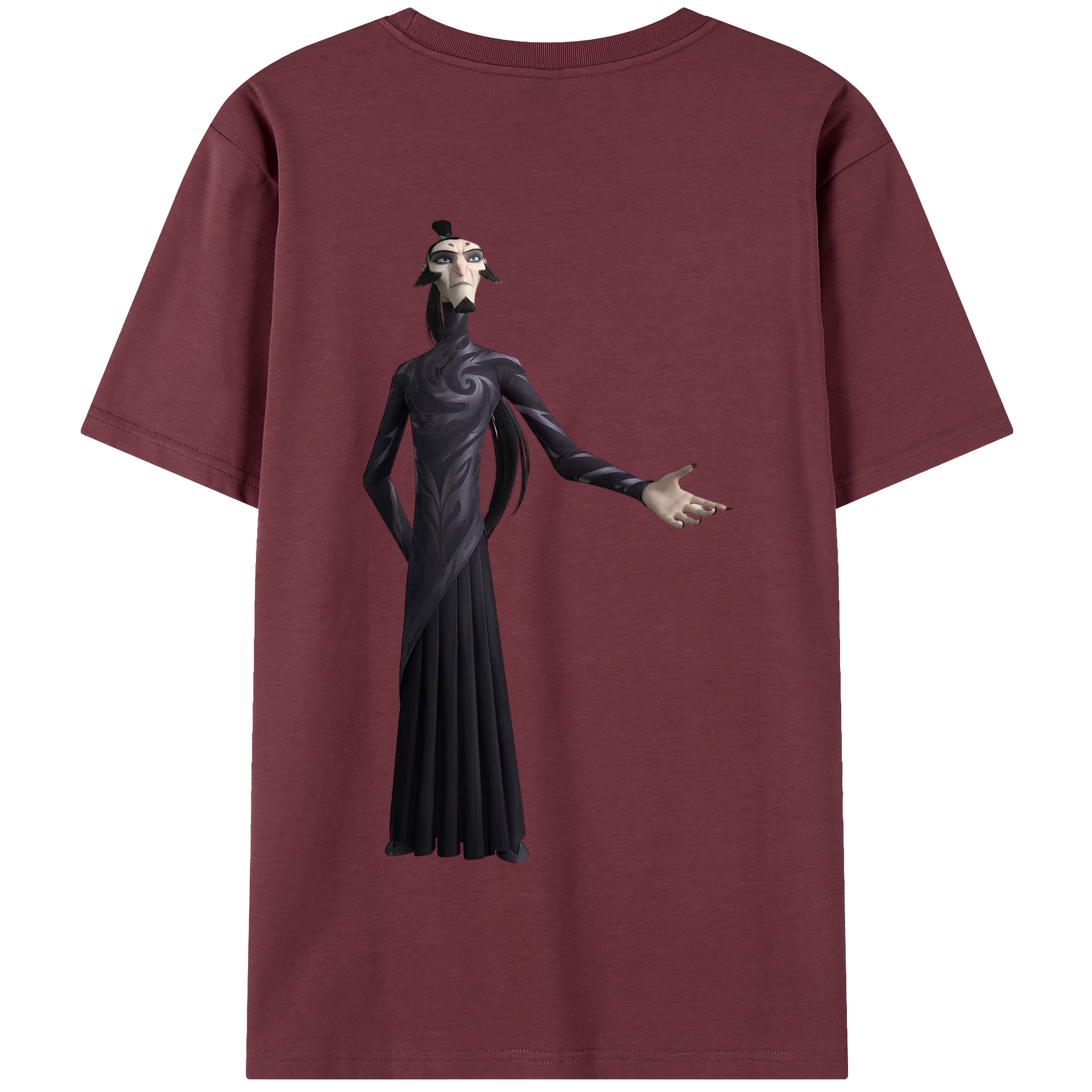（画像用） Ne Zha 2 ナタ 魔童の大暴れ 綿100％半袖Tシャツ（背面プリント）